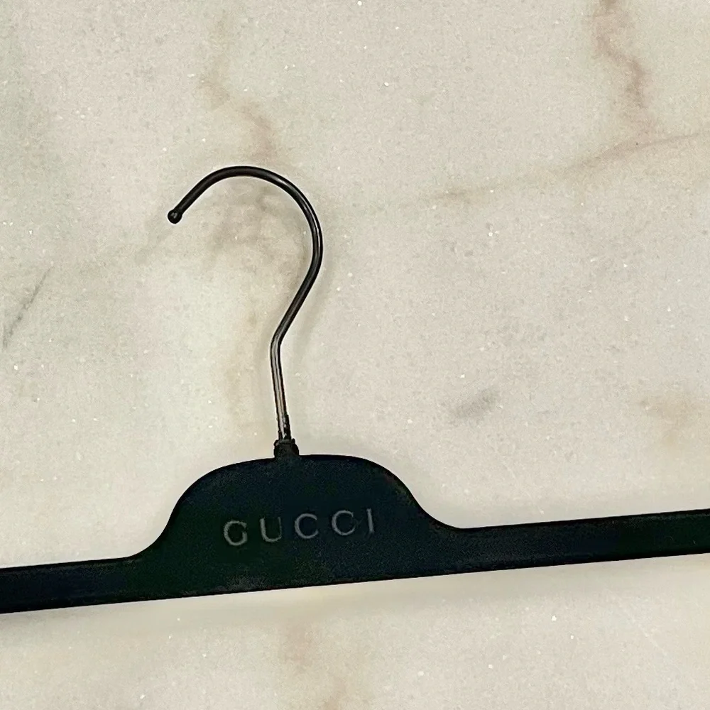 Gucci black velvet clothes hanger